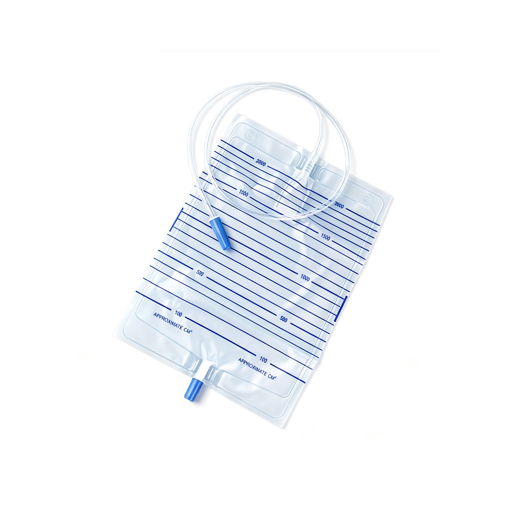 Łatwy do opróżnienia worek na mocz klasy medycznej o pojemności 1000 ml/1500 ml/2000 ml z zaworem ciągnącym i pchającym